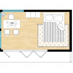 3x5 Oasis Garden Office floor plan