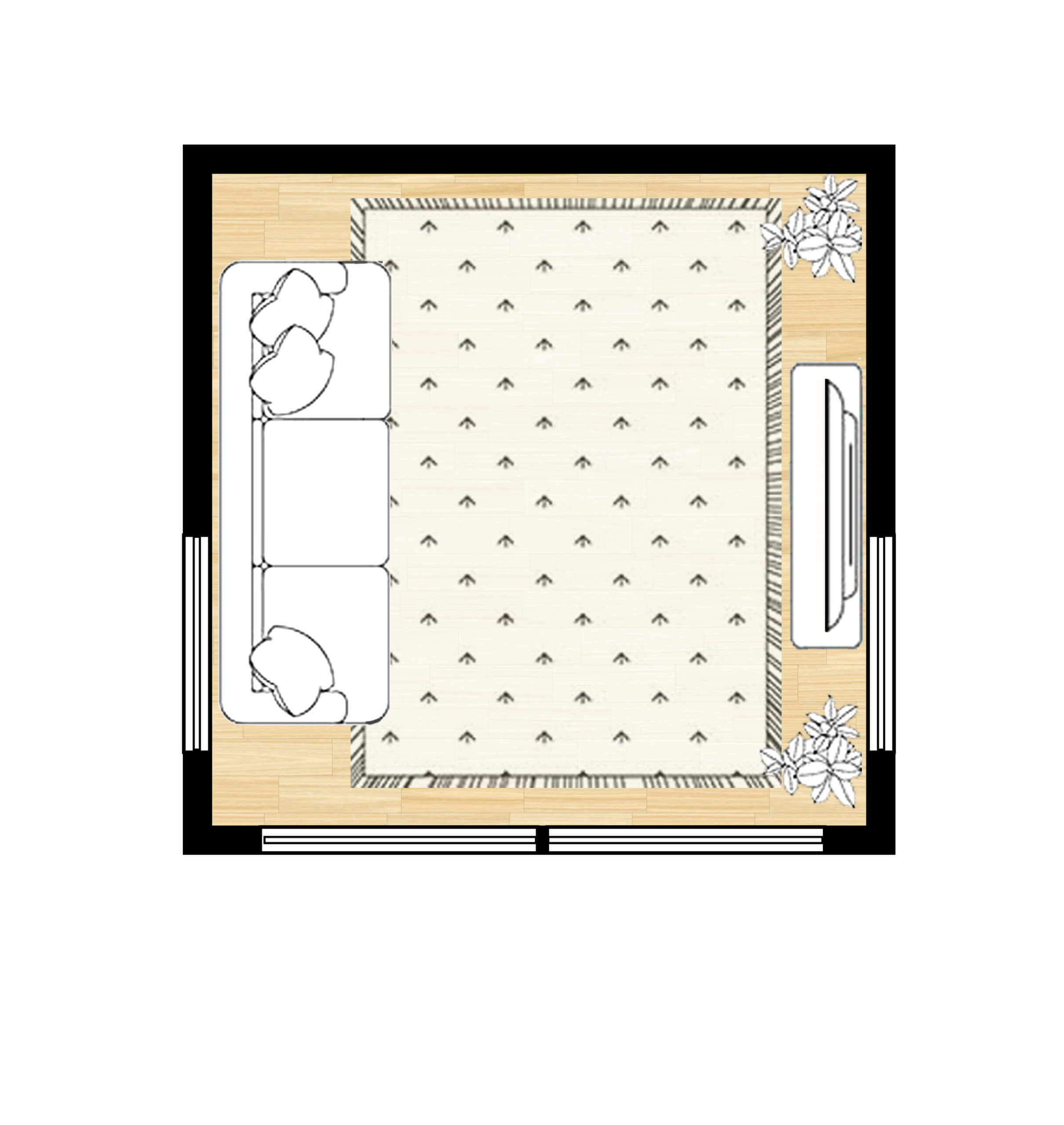 Small garden office floor plan