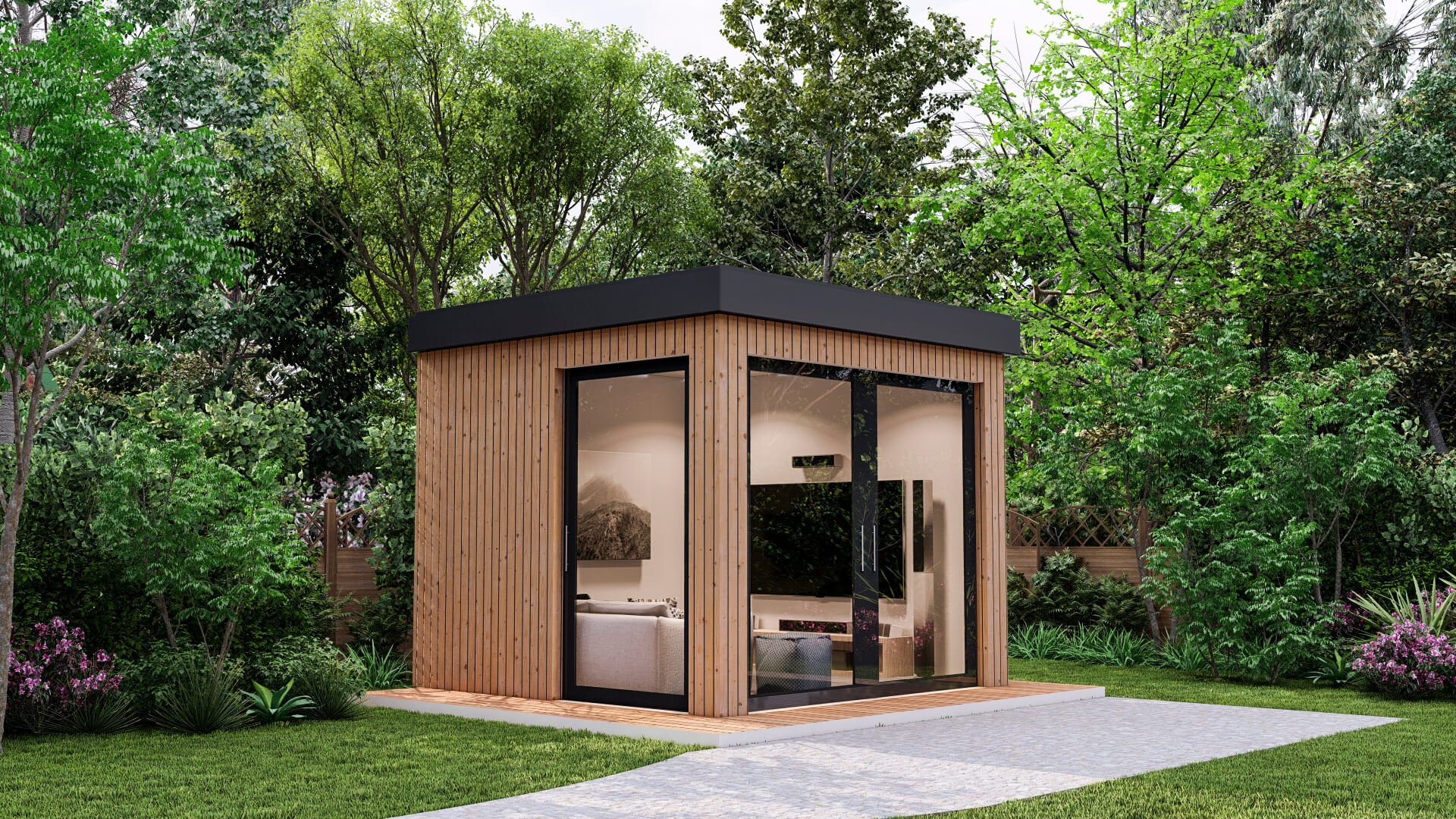 Qube Buildings - Solo Studio 3 x3 Small Garden Office