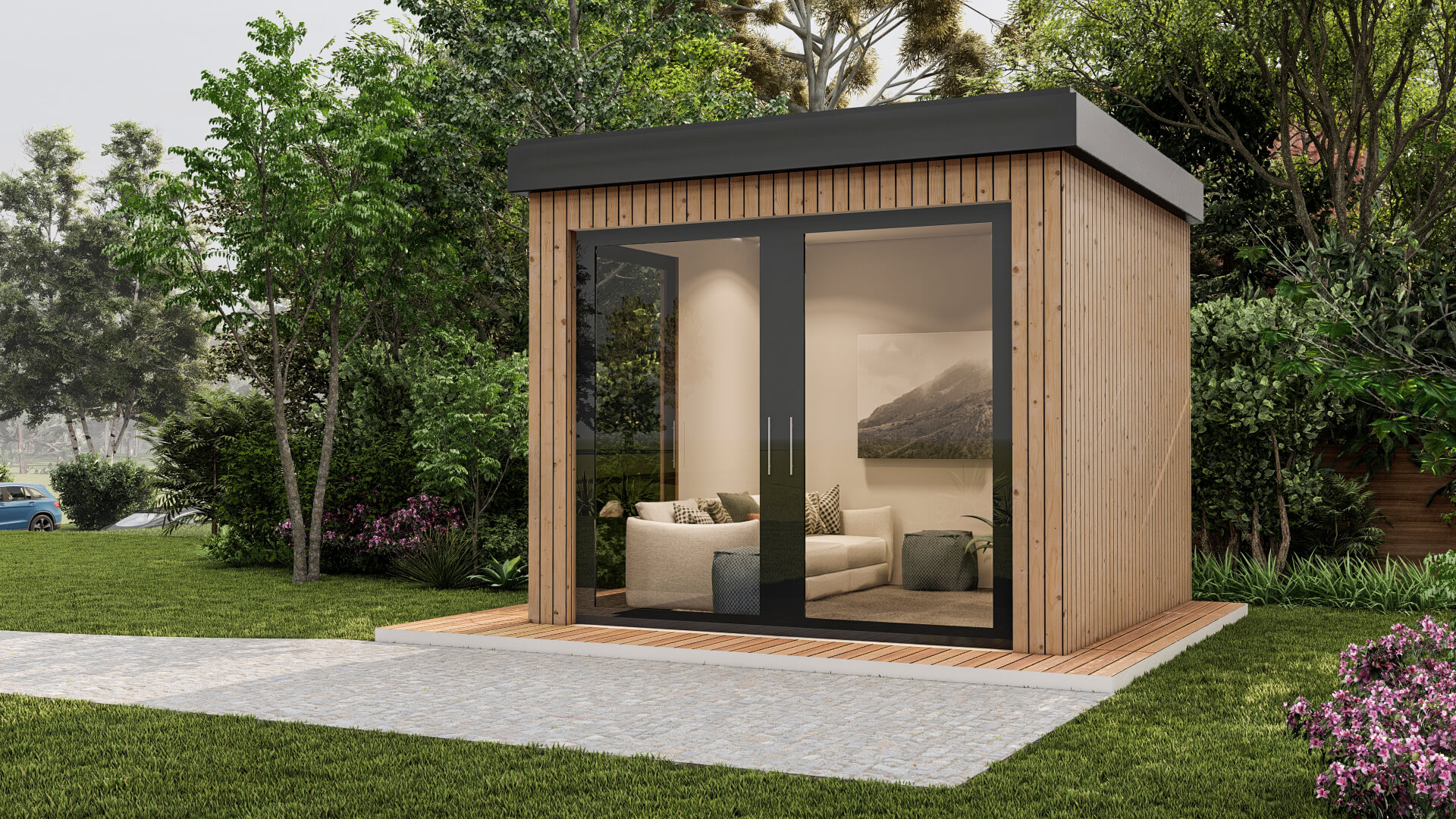 Qube Buildings - Solo Studio 3 X3 Small Garden Office